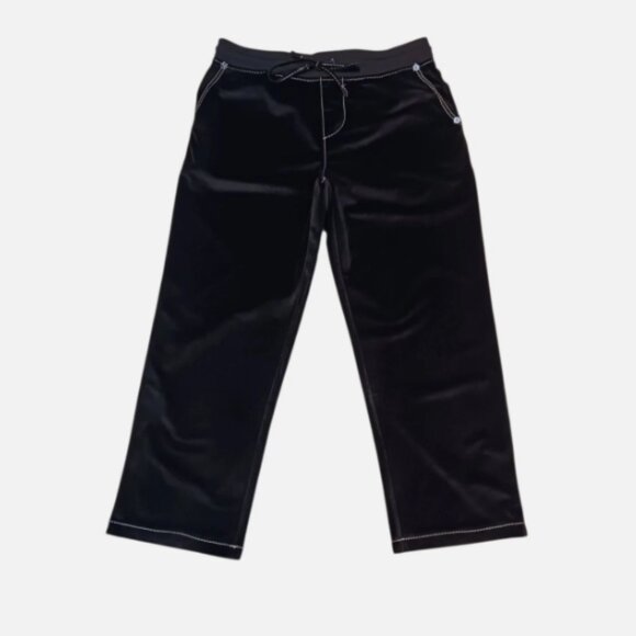 True Religion mens Big T Velvet Straight Leg Pant Size Large Jet Black MSRP $139